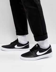 Черные кроссовки Nike SB Portmore II Solar Premium 923115-010 - Черный