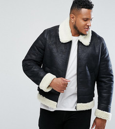 Черная куртка из искусственной цигейки ASOS PLUS - Черный