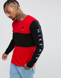 Красный лонгслив Nike Air 875587-010 - Черный