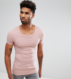 Розовая обтягивающая футболка ASOS TALL - Розовый