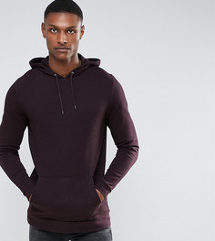 Бордовый удлиненный худи ASOS TALL - Красный