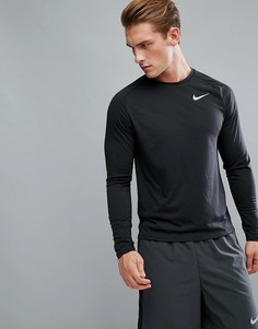 Черный лонгслив Nike Running Breathe Tailwind 921813-010 - Черный