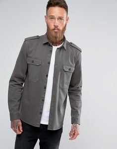Рубашка цвета хаки в стиле милитари ASOS - Зеленый