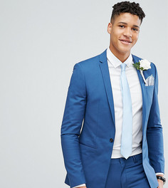 Синий супероблегающий пиджак с квадратными полами Noak TALL Wedding - Синий