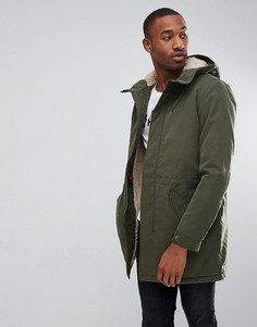 Парка с подкладкой из искусственного меха Jack &amp; Jones - Зеленый