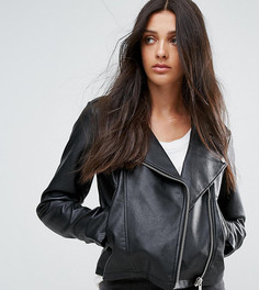 Байкерская куртка из искусственной кожи ASOS TALL - Черный