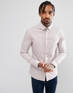 Розовая зауженная рубашка ASOS - Фиолетовый
