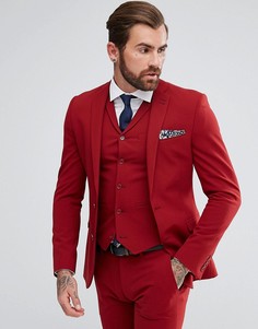 Красный пиджак суперзауженного кроя ASOS - Красный