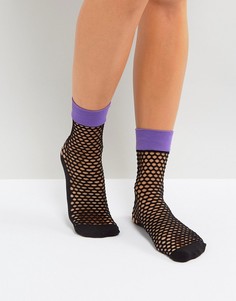 Ярко-фиолетовые сетчатые носки Jonathan Aston - Фиолетовый
