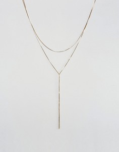 Длинное двухъярусное ожерелье Nylon - Золотой