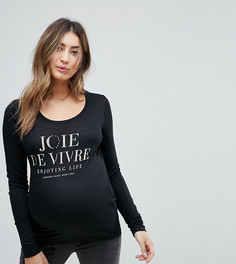 Топ с надписью Joie De Vivre Mamalicious - Черный Mama.Licious