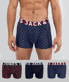 Набор из 3 боксеров-брифов Jack &amp; Jones - Темно-синий