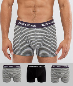 3 пары боксеров-брифов Jack &amp; Jones - Серый