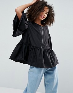 Свободный топ с большим кольцом ASOS Premium - Черный