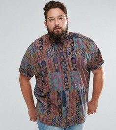 Свободная рубашка из вискозы ASOS PLUS - Зеленый