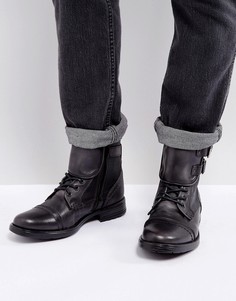 Черные кожаные ботинки Steve Madden Galvaniz - Серый