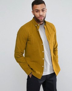 Фактурная рубашка горчичного цвета с карманом ASOS - Желтый