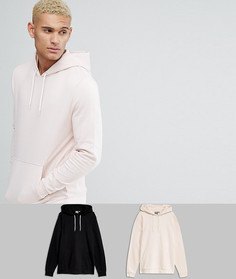 2 худи (розовый/черный) ASOS - СО СКИДКОЙ - Мульти