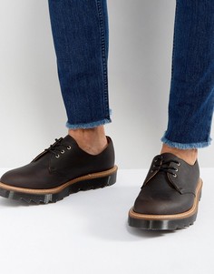 Туфли с 3 парами люверсов и зубчатой подошвой Dr Martens Made In England 1461 Ripple - Черный