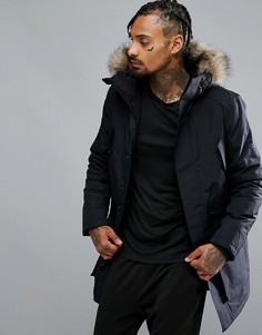 Парка с капюшоном и искусственным мехом Jack &amp; Jones Tech Arctic - Черный