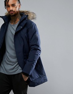 Парка с искусственным мехом на капюшоне Jack &amp; Jones Tech Arctic - Темно-синий