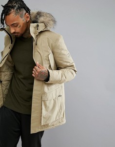 Парка с капюшоном и искусственным мехом Jack &amp; Jones Tech Arctic - Бежевый