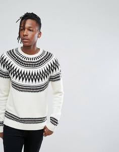 Белый джемпер с узором Фэйр-Айл ASOS - Белый
