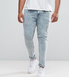 Синие выбеленные джинсы скинни ASOS PLUS - Синий