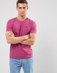 Красная меланжевая облегающая футболка Hollister - Красный