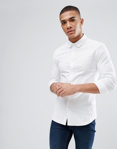 Белая строгая оксфордская рубашка зауженного кроя ASOS - Белый