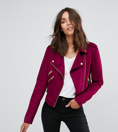 Байкерская куртка из искусственной замши ASOS TALL - Красный