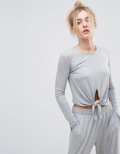 Легкий свитшот с завязкой ASOS LOUNGE - Серый
