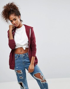 Худи на молнии ASOS - Красный