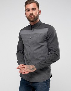 Черная рубашка со вставками Fred Perry - Черный