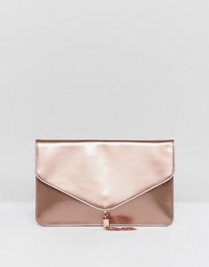 Клатч металлик с кисточками ASOS - Медный