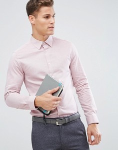 Строгая узкая рубашка добби Burton Menswear - Красный