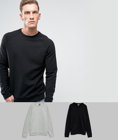 Набор из 2 свитшотов (серый меланж / черный) ASOS - СКИДКА - Мульти