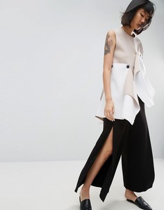 Топ с пуговицами ASOS WHITE - Светло-бежевый