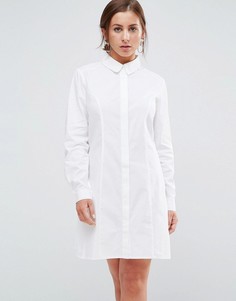 Хлопковое платье-рубашка ASOS FULLER BUST - Белый