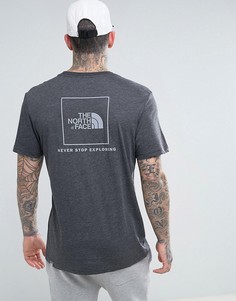 Серая футболка с квадратным логотипом сзади The North Face - Серый