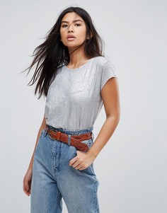 Футболка металлик Tommy Hilfiger Denim - Серый