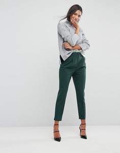 Комбинируемые брюки-сигареты с высокой талией ASOS - Зеленый