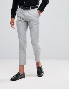 Укороченные меланжевые брюки Burton Menswear - Серый