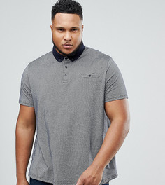 Футболка-поло с контрастным воротником Burton Menswear PLUS - Темно-синий