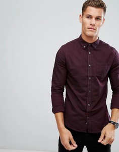 Оксфордская рубашка узкого кроя Burton Menswear - Красный