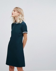 Платье с контрастным кантом в рубчик Esprit - Зеленый