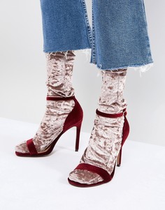 Телесные бархатные носки ASOS - Кремовый