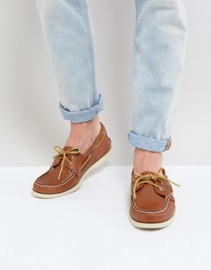 Светло-коричневые кожаные мокасины Sperry Topsider - Рыжий