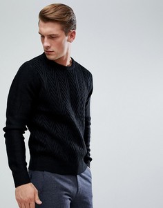 Джемпер с круглым вырезом и шевронообразной отделкой Brave Soul - Черный