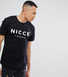 Черная футболка с логотипом Nicce London TALL - Черный